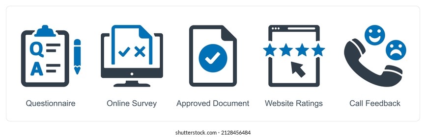 Questionnaire And Website Ratings Icon Concept