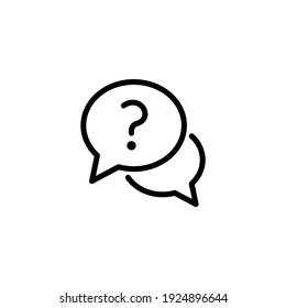 Questions and Answer icon. Faq line icon symbol design