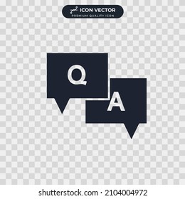 Questions Answer icon symbol template for graphic and web design collection logo vector illustration