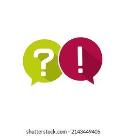 Questions And Answers flat icon. Colored element sign from online education collection. Flat Questions And Answers icon sign for web design, infographics and more.
