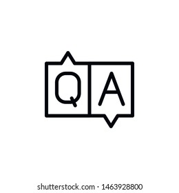 Questions, answers icon. Element of Education icon. Thin line icon