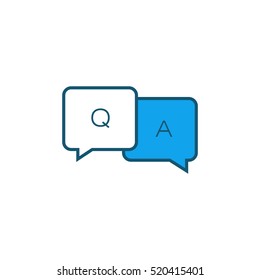 Questions and answers icon illustration vector sign symbol