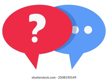 Questions and answers icon isolated on white background.