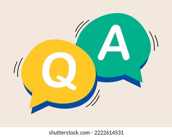 Questions and answers icon. Q and A. Question Answer. Colorful vector illustration
