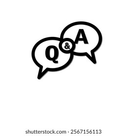 Questions and answers icon. Q and A. Question Answer. Colorful vector illustration.