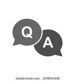 Questions and Answers Icon. Q and A Speech Bubbles  Illustration. Applied as Simple Sign, Trendy Symbol for Design Elements, Websites, Presentation and Application -  Vector.