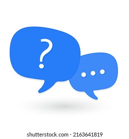 Questions and answers icon. Question support icon or logo isolated sign symbol vector