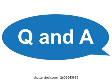 Questions and answers icon with speech bubble and q and a letters.  