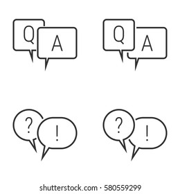 Questions and answers icons