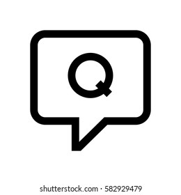 Questions and answers mini line, icon, background and graphic. The icon is black and white, linear  flat, vector, pixel perfect, minimal, suitable for web and print. 