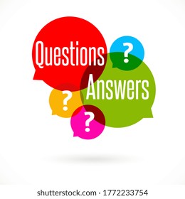 Questions Answers On Speech Bubble Stock Vector (Royalty Free ...