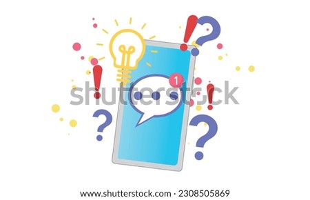 Questions and answers render illustration. Questions with a choice of answers. Online survey, statistical study, survey, questionnaire.