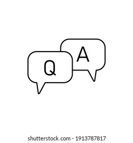 Questions and answers  speech bubble icon. Faq chat symbol