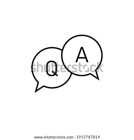 Questions and answers  speech bubble icon. Faq chat symbol