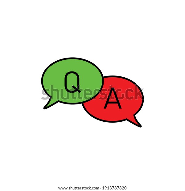 Questions and answers  speech bubble icon. Faq\
chat symbol