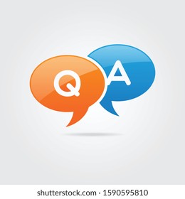 Questions and Answers Speech Bubbles