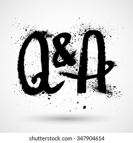 Questions and answers symbol - letters