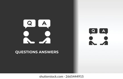 Questions Answers Vector, Icon Or Logo Sign Isolated Symbol Illustration