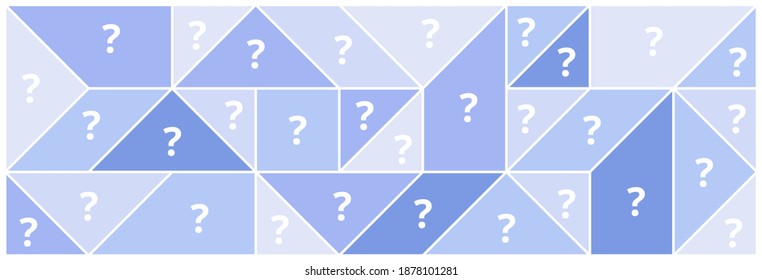 Questions banner. Vector illustration of questions background for web, print, app design. Questionnaire and quiz design. Question conception. Questions clipart
