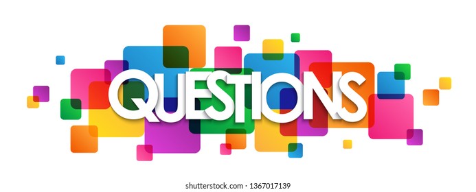 QUESTIONS colorful typography banner