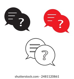 Questions and Comments Symbol. Concept design eps 10