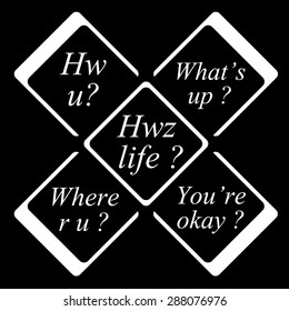 Questions in day to day life curiously asked. These are questions asked out of gratitude and concern . Usual text messages.
