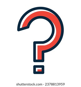 Questions Filled Dark Colors  Icon For Personal And Commercial Use.

