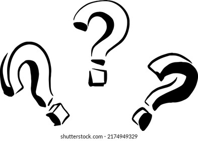 Preguntas, ilustración vectorial de línea de tracción manual.