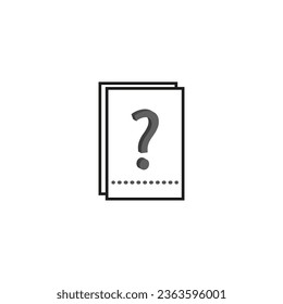 Questions icon. Quiz symbol. Vector illustration. EPS 10.