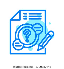 Icono de preguntas en Ilustración vectorial de forma
