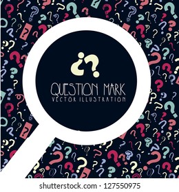 questions icons over blue background. vector illustration