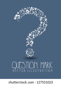 questions icons over blue background. vector illustration