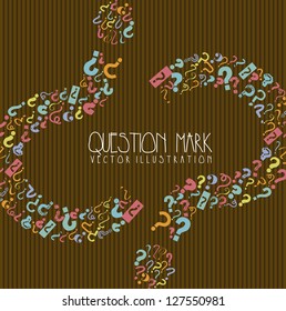 questions icons over brown background. vector illustration