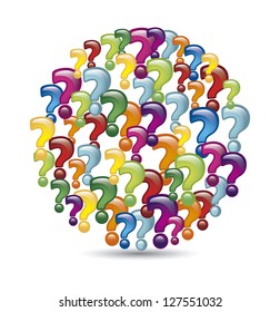 questions icons over white background. vector illustration
