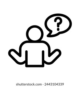 Fragezeilen-Symbol-Illustration Vektor-Grafik. Einfache Element-Illustration Vektor-Grafik, geeignet für App, Websites und Präsentationen isoliert auf weißem Hintergrund