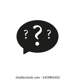 Questions mark in bubble icon. Chat Speech Bubbles. Vector.