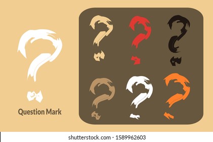 Questions mark in nature background relevant to questions marks child theme. Question mark in nature or brush question tag. 