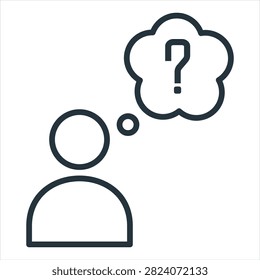 Questions Outline Icon Style Collection
