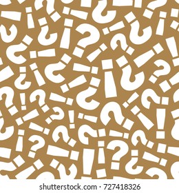 Questions. Seamless pattern. Vector illustration. 