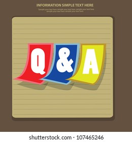 Questions sign and blank paper,Vector