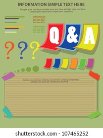 Questions sign and blank paper,Vector