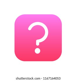 questoin mark icon vector on white background