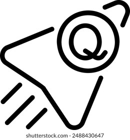 quetzal line icon illustration vector