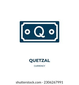 quetzal vector icon. quetzal, alligator, crocodile filled icons from flat currency concept. Isolated black glyph icon, vector illustration symbol element for web design and mobile apps