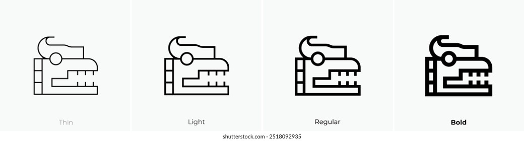 quetzalcoatl icon. Thin, Light Regular And Bold style design isolated on white background