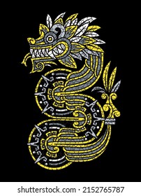 quetzalcoatl mexican god aztec graphic