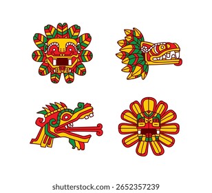 vetor quetzalcoatl sobre fundo branco