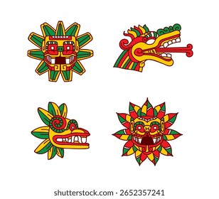vetor quetzalcoatl sobre fundo branco