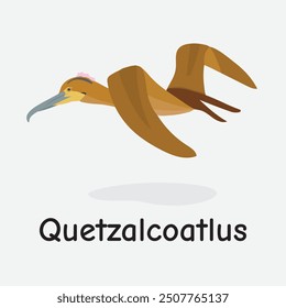 Quetzalcoatlus Dinosaur Vector Illustration with Giant Wingspan