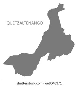 Quetzaltenango Guatemala map grey illustration silhouette